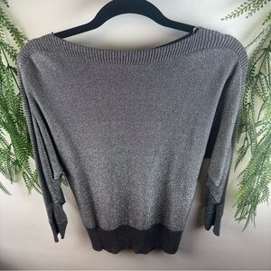 Joseph A.  Sweater. Silver sparkle. Long sleeve  size medium.